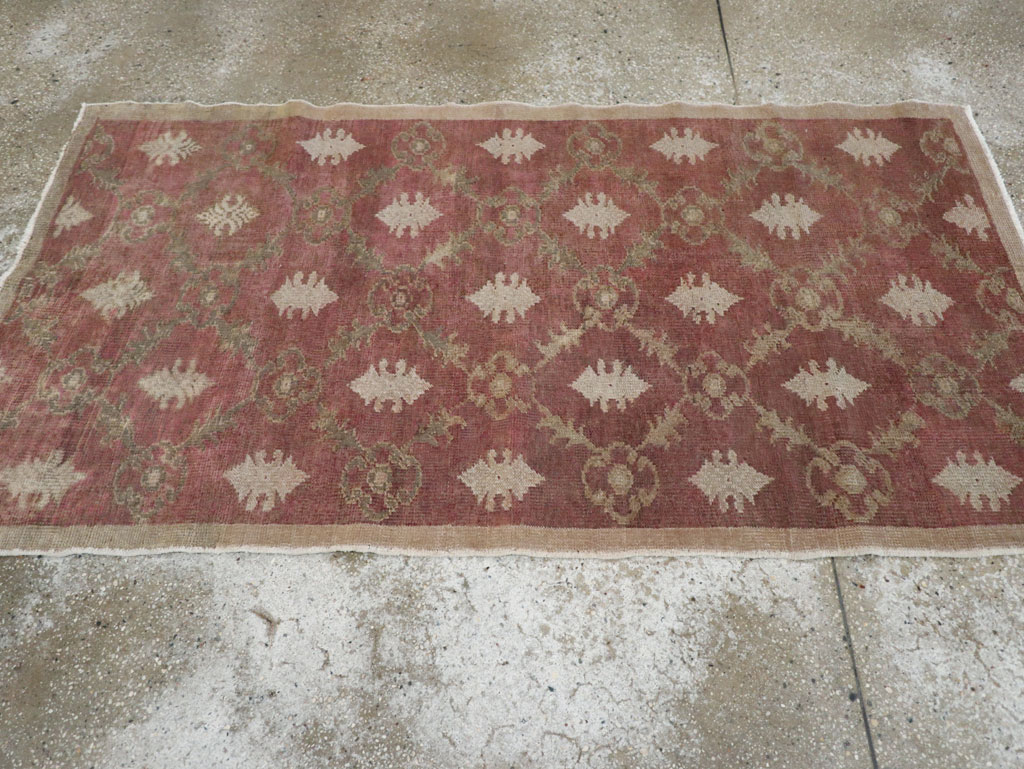 Vintage Turkish Anatolian Throw Rug, No.18618 - Staging