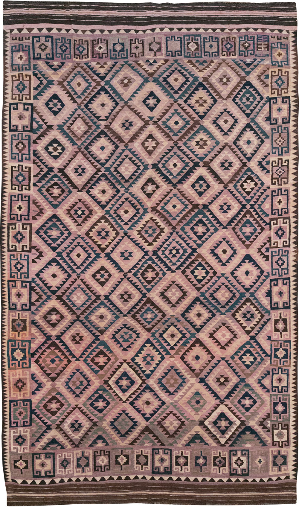 Vintage Afghan Flatweave Kilim Large Carpet, No.18645 - Staging