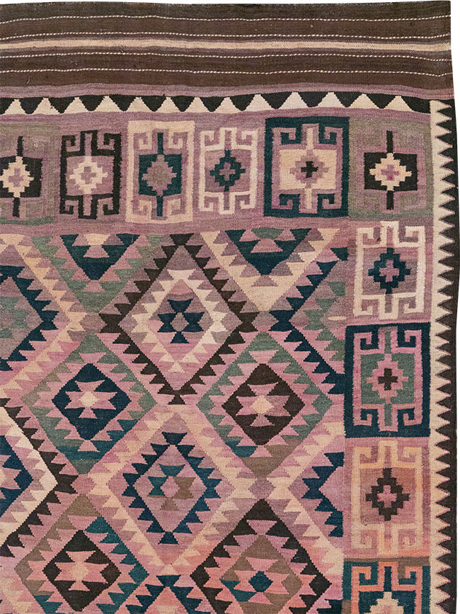 Vintage Afghan Flatweave Kilim Large Carpet, No.18645 - Staging