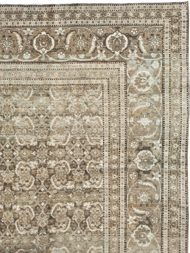Antique Persian Tabriz Carpet, No.18662 - Staging