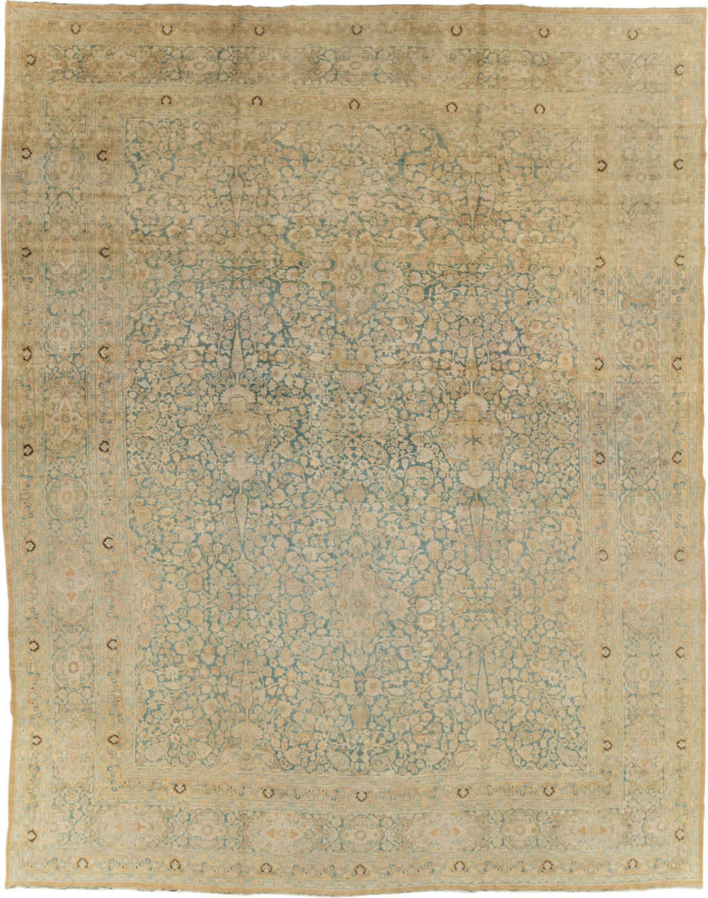 Antique Persian Mashad Carpet, No.18663 - Staging
