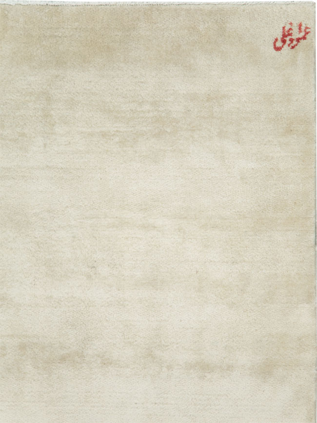 Vintage Persian Mashad Deco Style Rug (Pair: 1 of 2), No.18666 - Staging