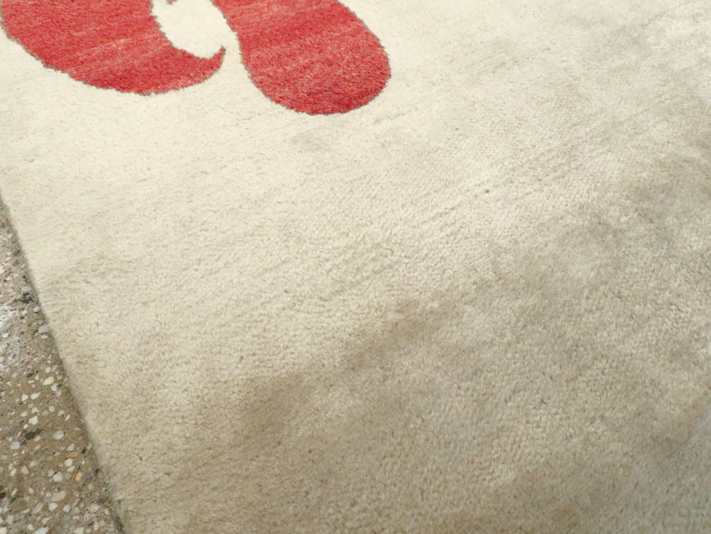 Vintage Persian Mashad Deco Style Rug (Pair: 1 of 2), No.18666 - Staging