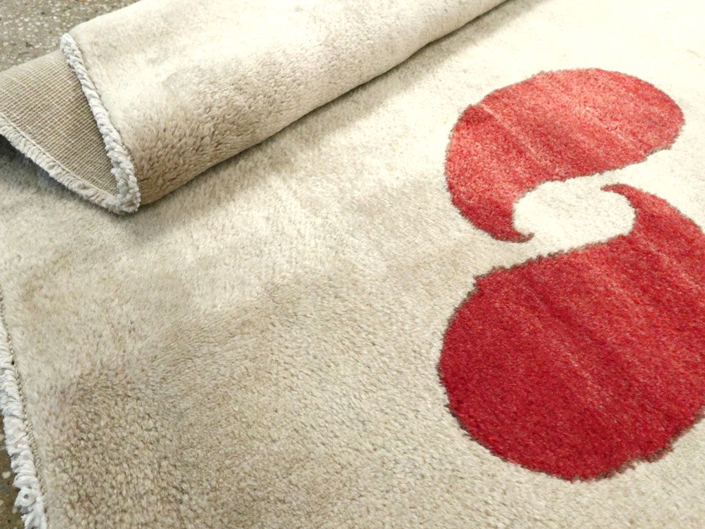 Vintage Persian Mashad Deco Style Rug (Pair: 1 of 2), No.18666 - Staging