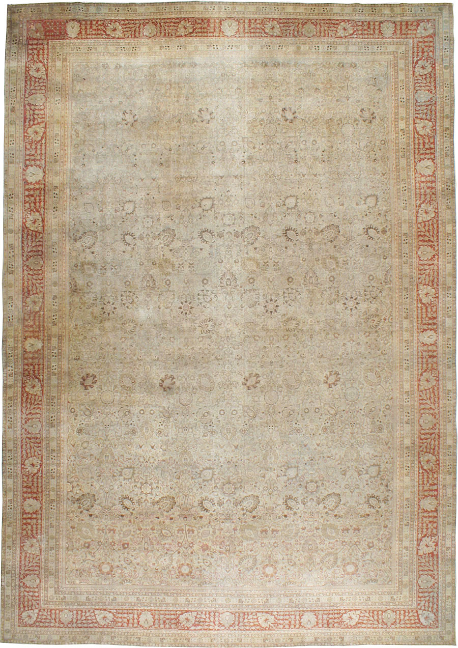 Antique Persian Tabriz Carpet, No.18669 - Staging