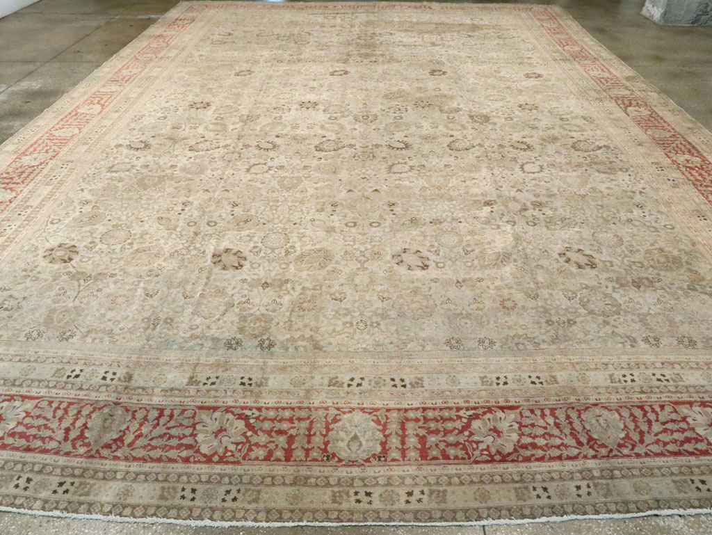 Antique Persian Tabriz Carpet, No.18669 - Staging
