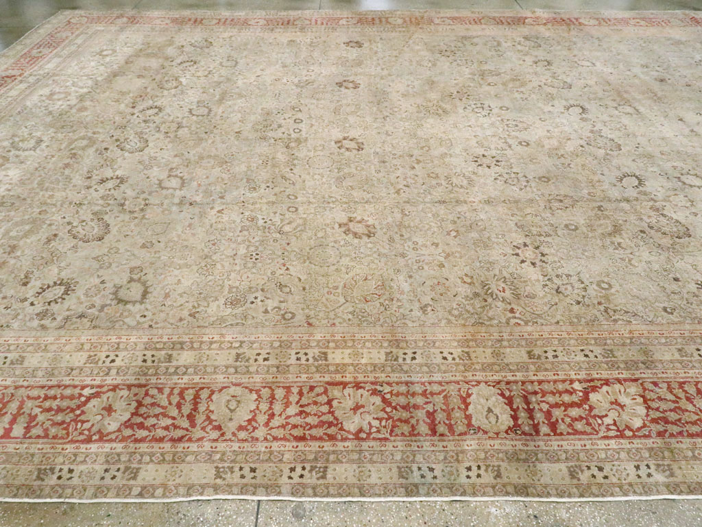 Antique Persian Tabriz Carpet, No.18669 - Staging