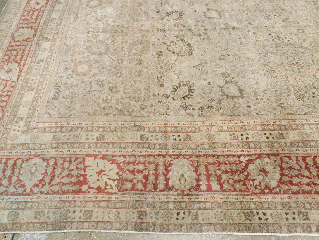Antique Persian Tabriz Carpet, No.18669 - Staging