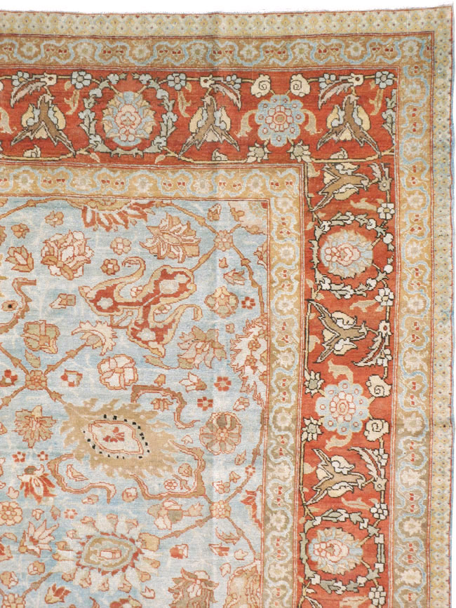 Antique Persian Tabriz Carpet, No.18670 - Staging