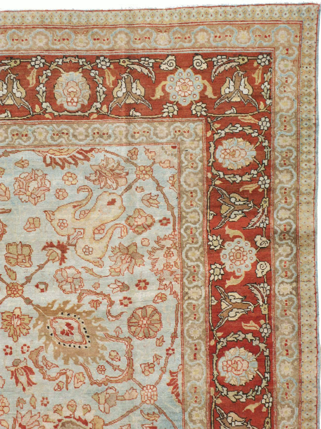 Antique Persian Tabriz Carpet, No.18670 - Staging