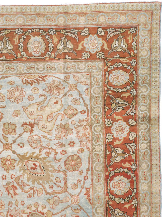 Antique Persian Tabriz Carpet, No.18670 - Staging