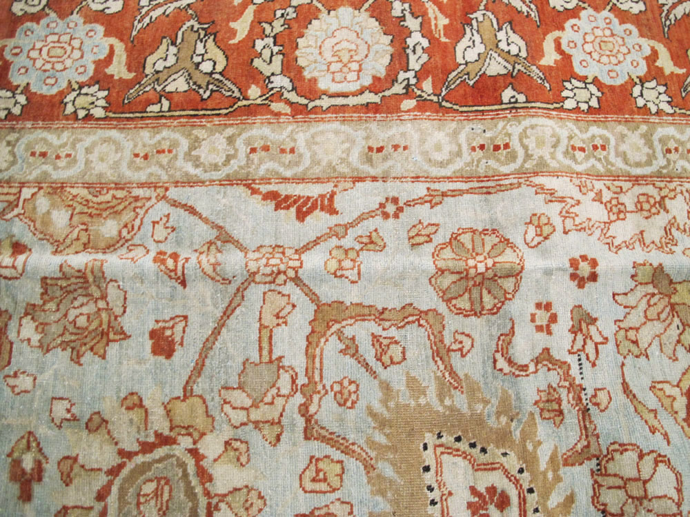 Antique Persian Tabriz Carpet, No.18670 - Staging