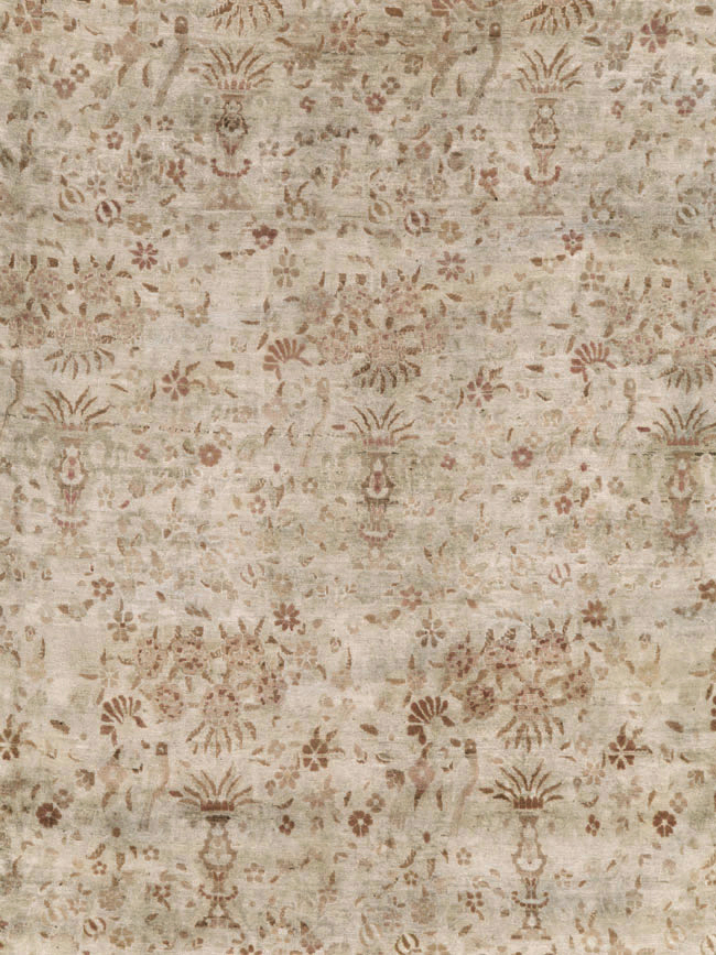 Antique Persian Lavar Kerman Carpet, No.18672 - Staging