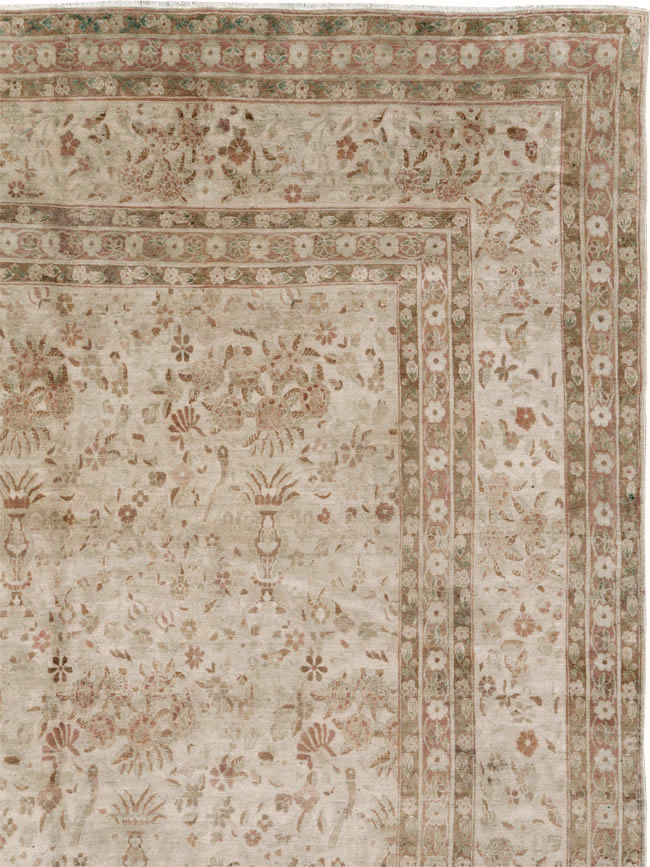 Antique Persian Lavar Kerman Carpet, No.18672 - Staging