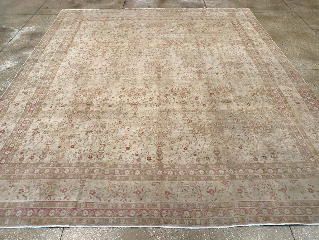 Antique Persian Lavar Kerman Carpet, No.18672 - Staging