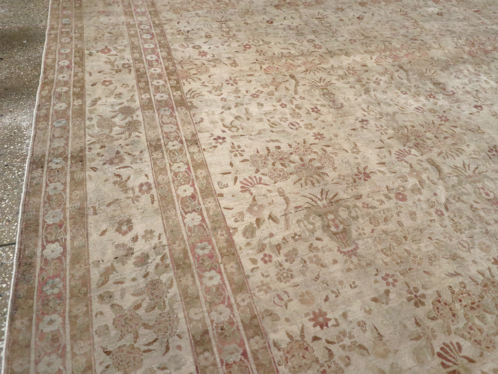 Antique Persian Lavar Kerman Carpet, No.18672 - Staging