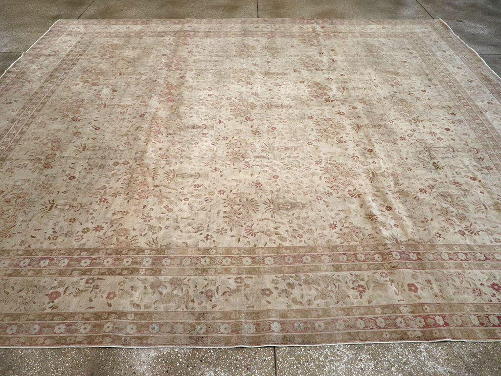 Antique Persian Lavar Kerman Carpet, No.18672 - Staging