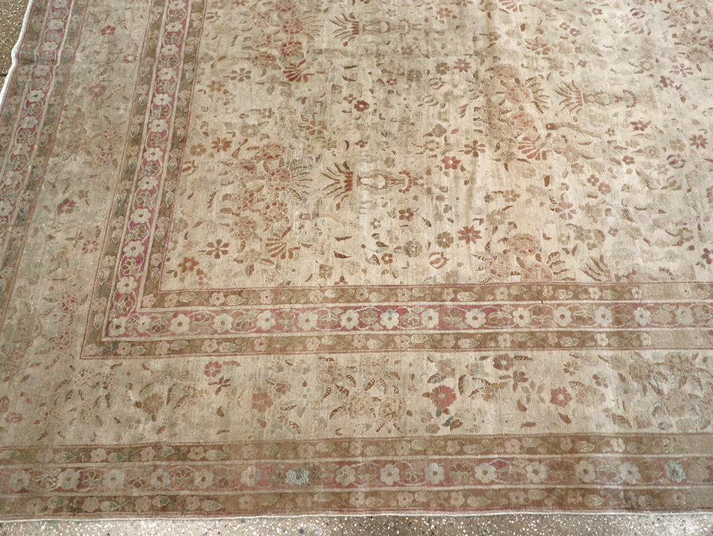Antique Persian Lavar Kerman Carpet, No.18672 - Staging