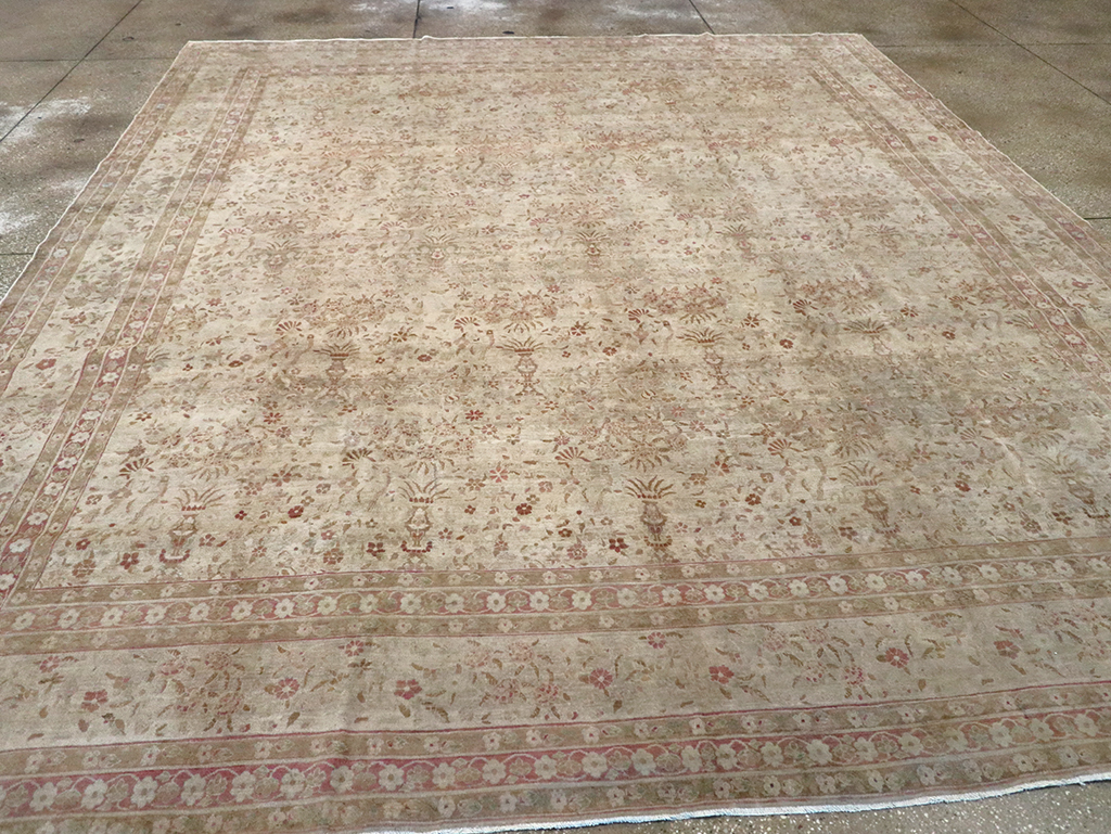 Antique Persian Lavar Kerman Carpet, No.18672 - Staging