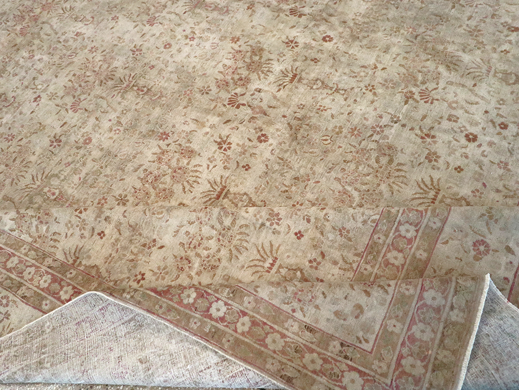 Antique Persian Lavar Kerman Carpet, No.18672 - Staging