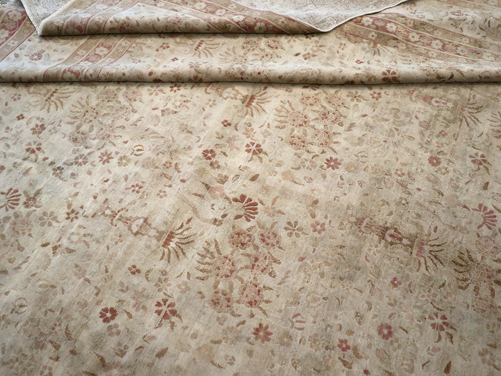 Antique Persian Lavar Kerman Carpet, No.18672 - Staging