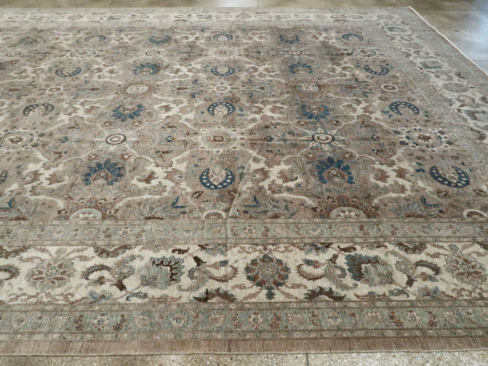 Antique Persian Tabriz Carpet, No.18680 - Staging