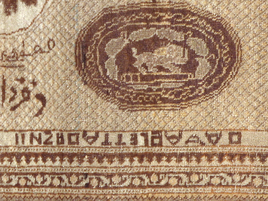 Antique Persian Tabriz Pictorial Rug, No.18682 - Staging