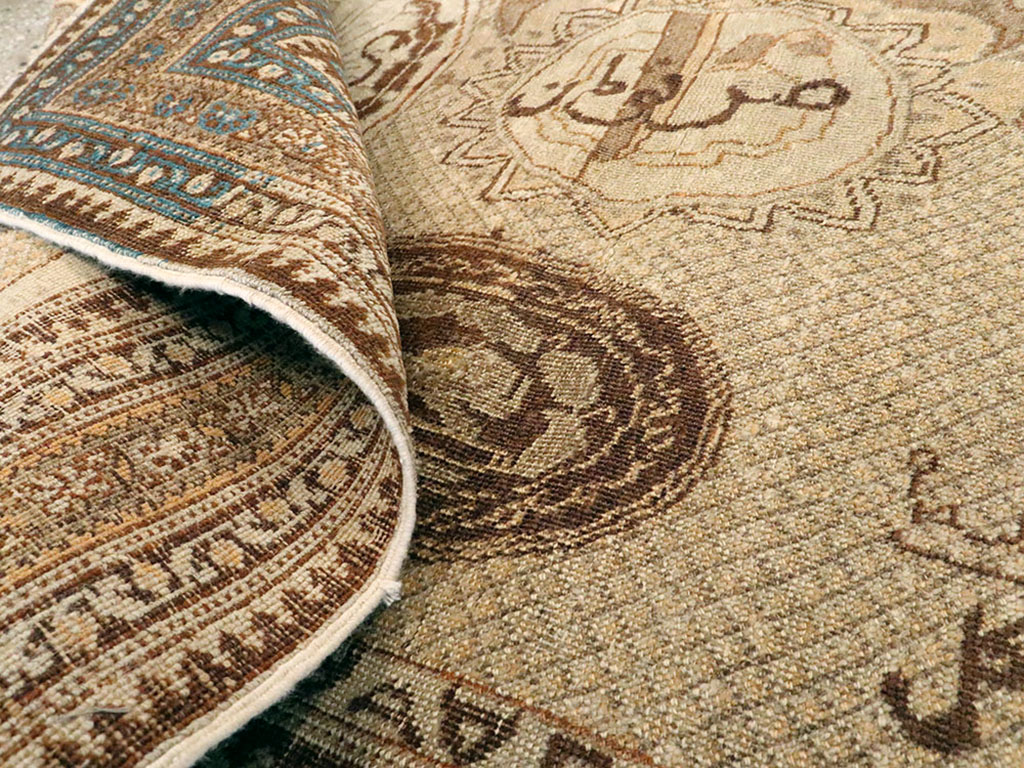 Antique Persian Tabriz Pictorial Rug, No.18682 - Staging