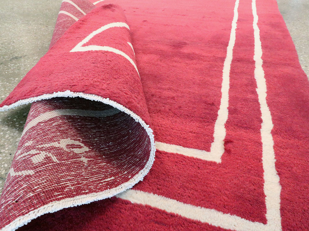 Vintage Persian Mashad Modernist Runner, No.18686 - Staging