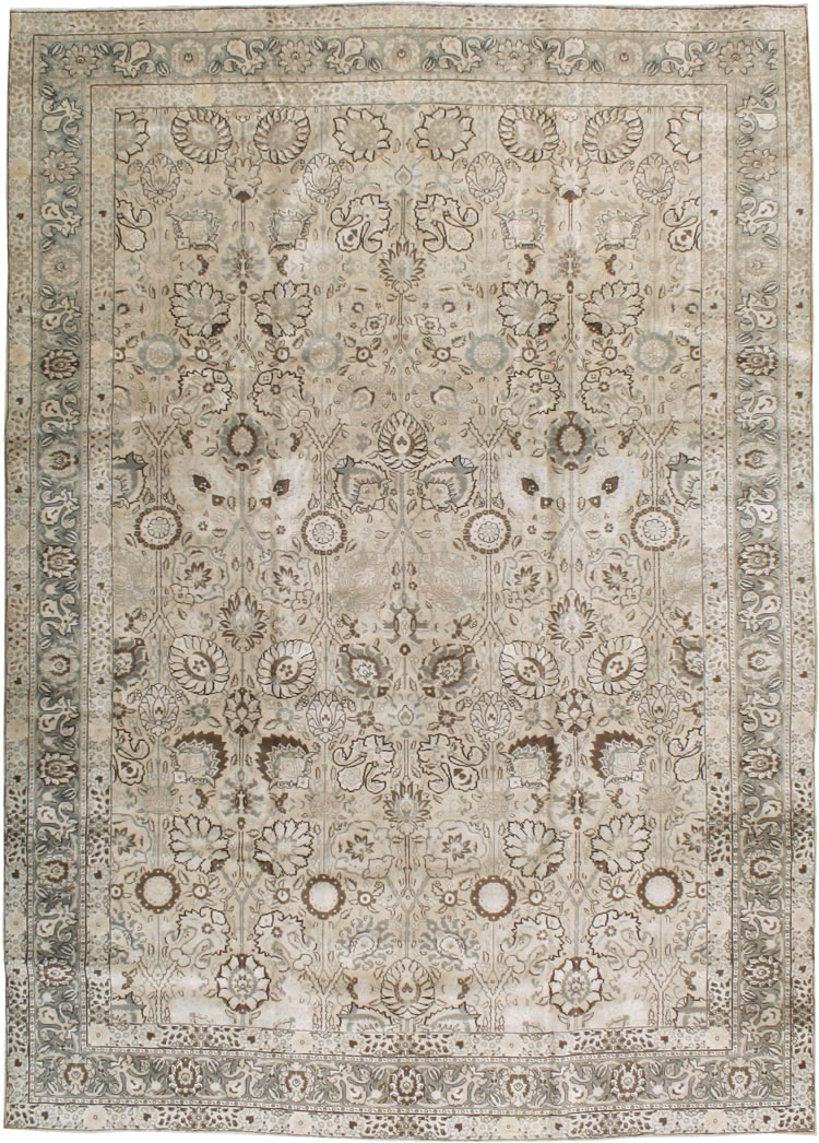 Antique Persian Tabriz Carpet, No.18693 - Staging