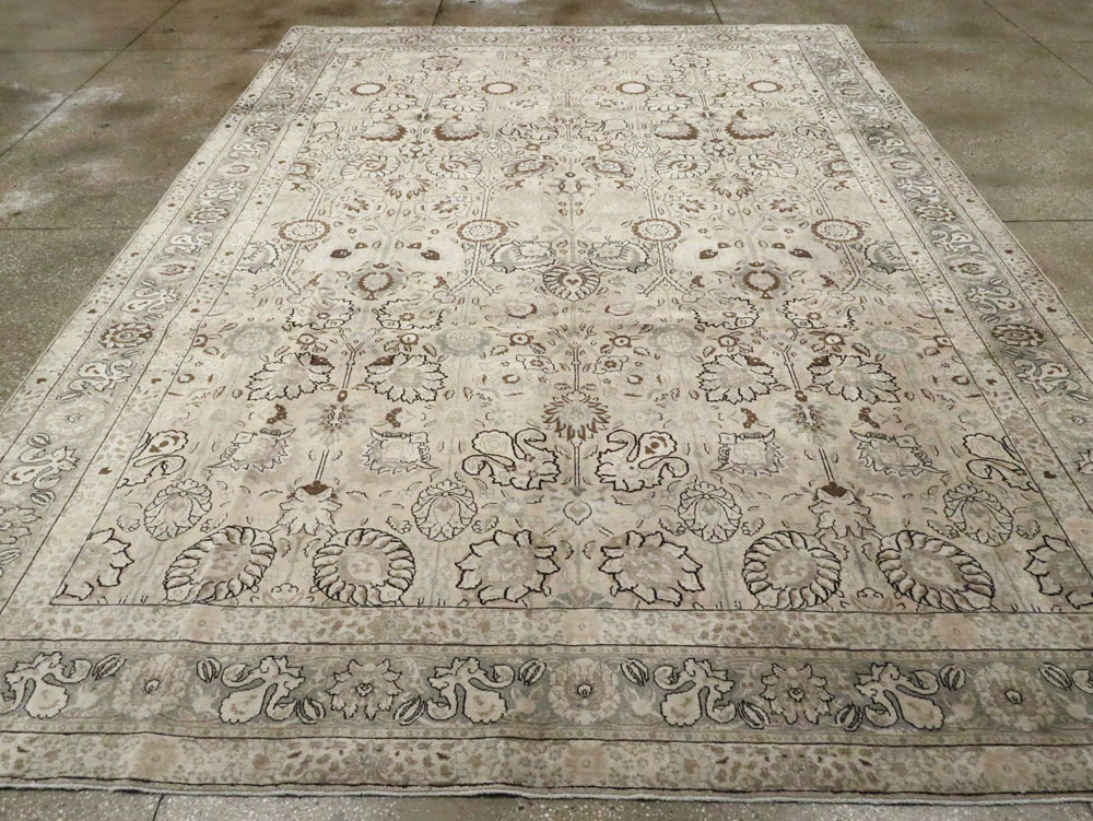 Antique Persian Tabriz Carpet, No.18693 - Staging