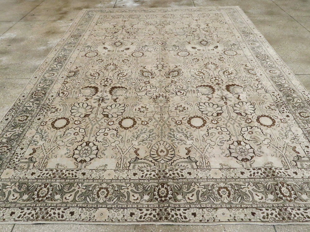Antique Persian Tabriz Carpet, No.18693 - Staging
