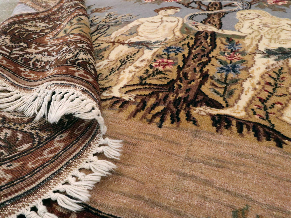 Vintage Turkish Sivas Pictorial Rug, No.18696 - Staging