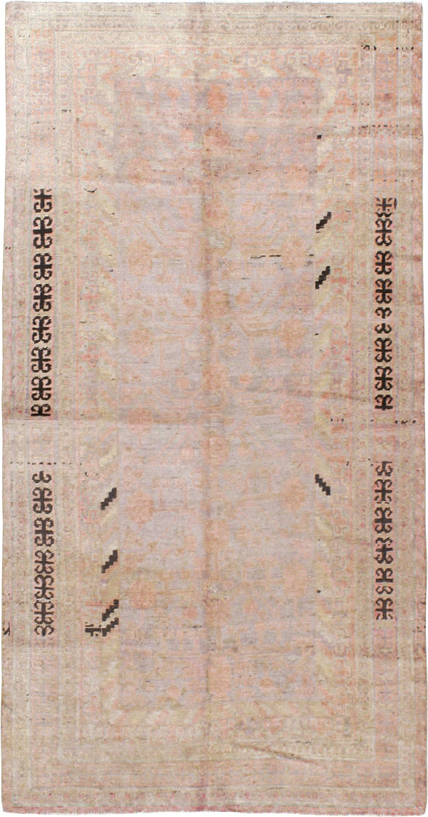 Vintage East Turkestan Khotan Rug, No.18718 - Staging