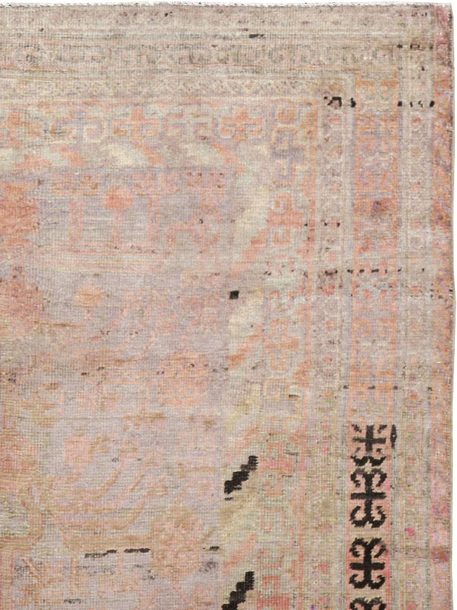 Vintage East Turkestan Khotan Rug, No.18718 - Staging