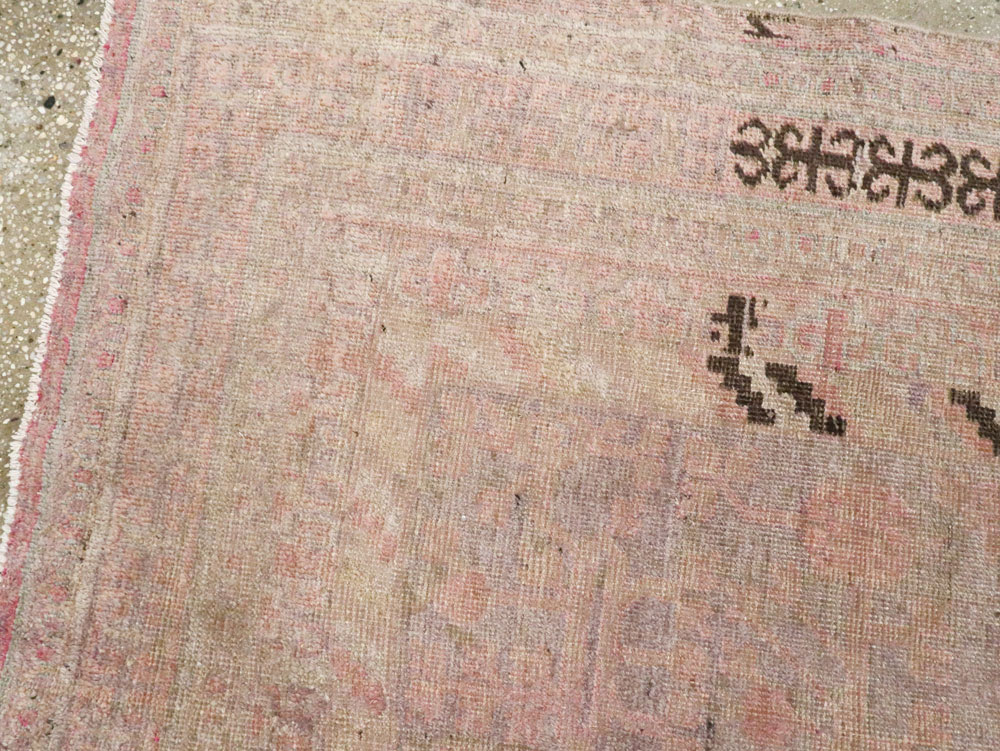 Vintage East Turkestan Khotan Rug, No.18718 - Staging
