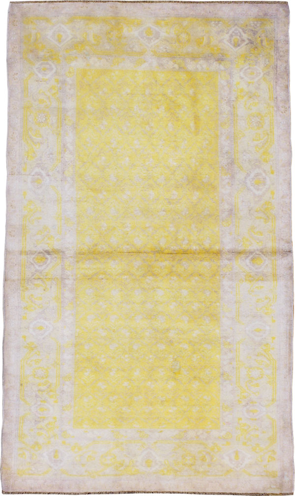 Vintage Indian Cotton Agra Rug, No.18739 - Staging