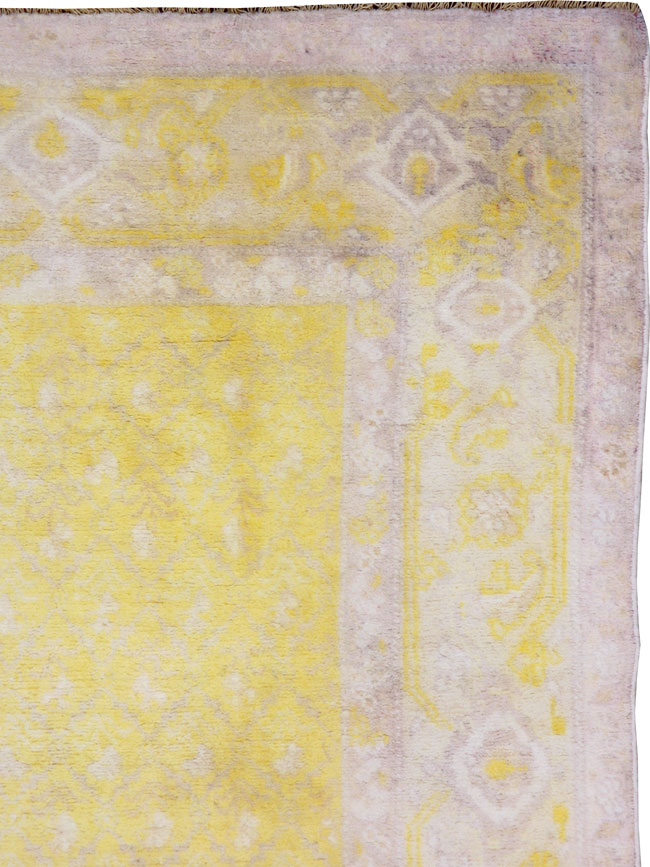 Vintage Indian Cotton Agra Rug, No.18739 - Staging