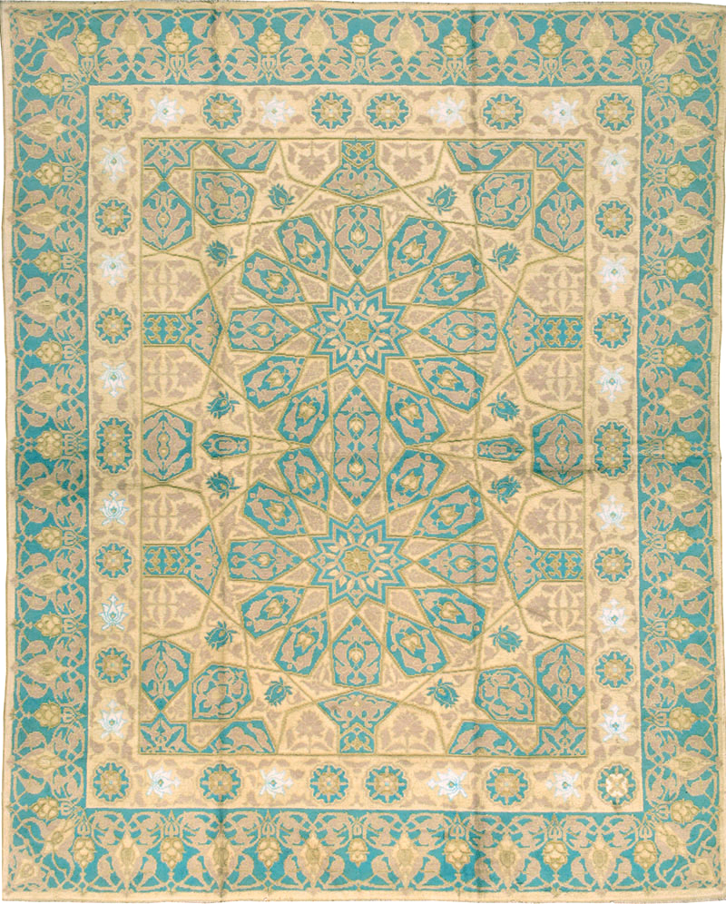 Antique Indian Cotton Agra Carpet, No.18741 - Staging