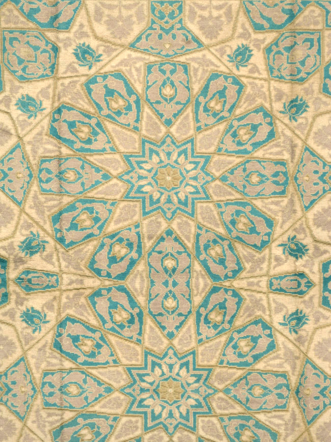 Antique Indian Cotton Agra Carpet, No.18741 - Staging