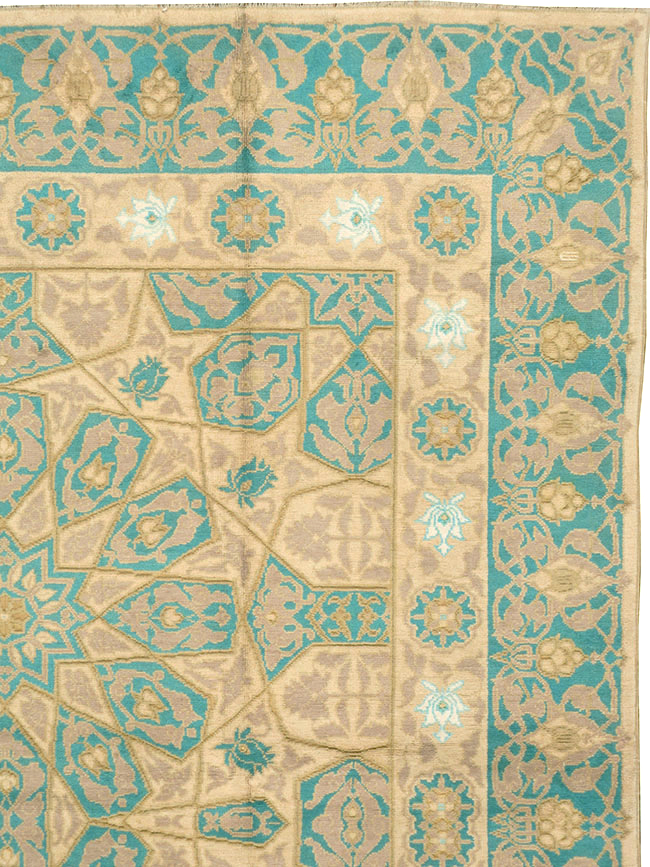 Antique Indian Cotton Agra Carpet, No.18741 - Staging