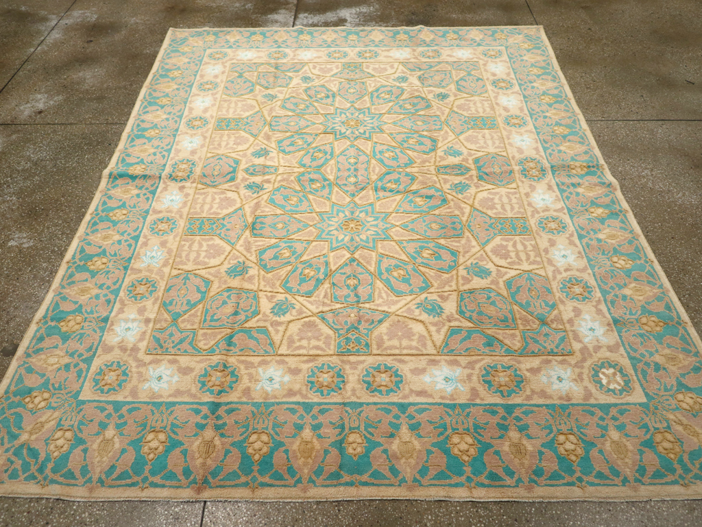 Antique Indian Cotton Agra Carpet, No.18741 - Staging