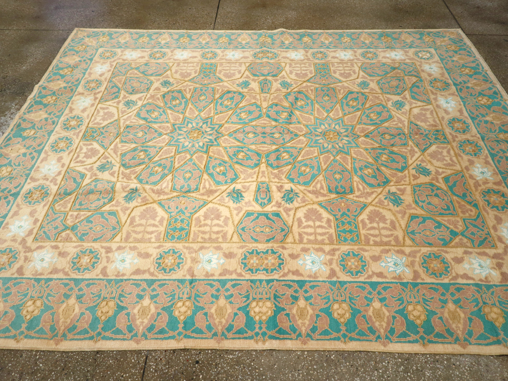 Antique Indian Cotton Agra Carpet, No.18741 - Staging