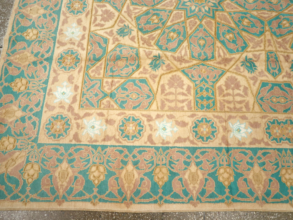 Antique Indian Cotton Agra Carpet, No.18741 - Staging