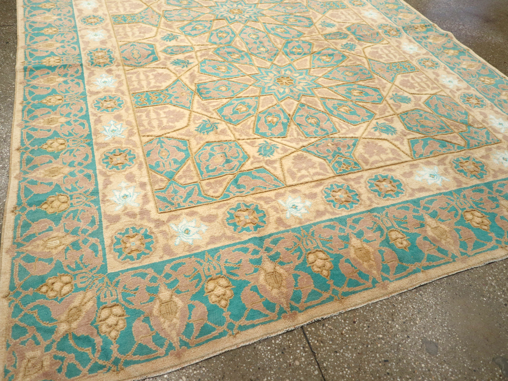 Antique Indian Cotton Agra Carpet, No.18741 - Staging