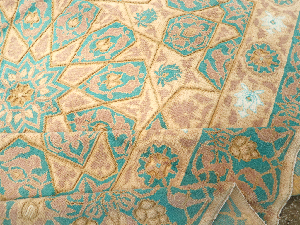 Antique Indian Cotton Agra Carpet, No.18741 - Staging