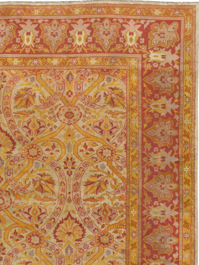 Vintage Indian Amritsar Carpet, No.18743 - Staging