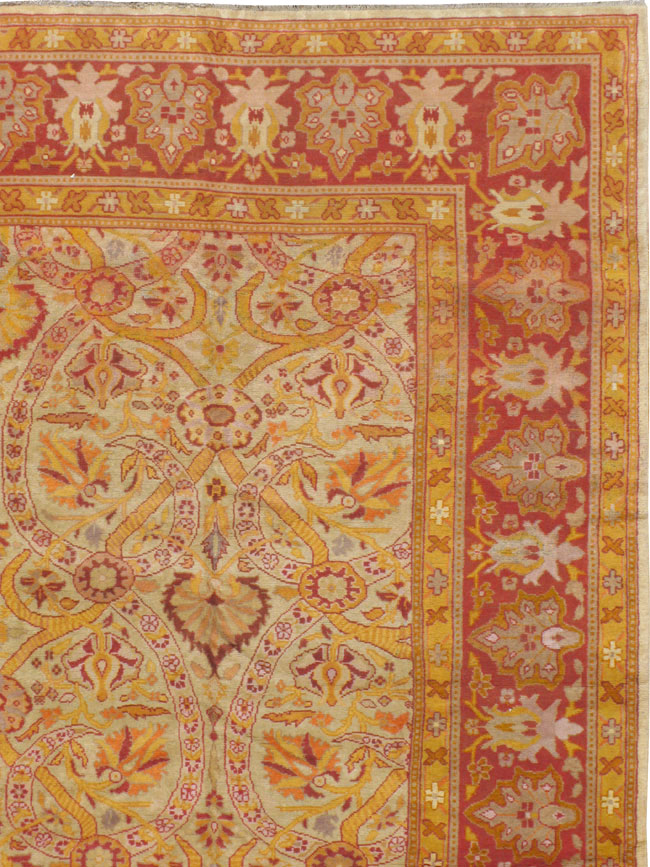 Vintage Indian Amritsar Carpet, No.18743 - Staging