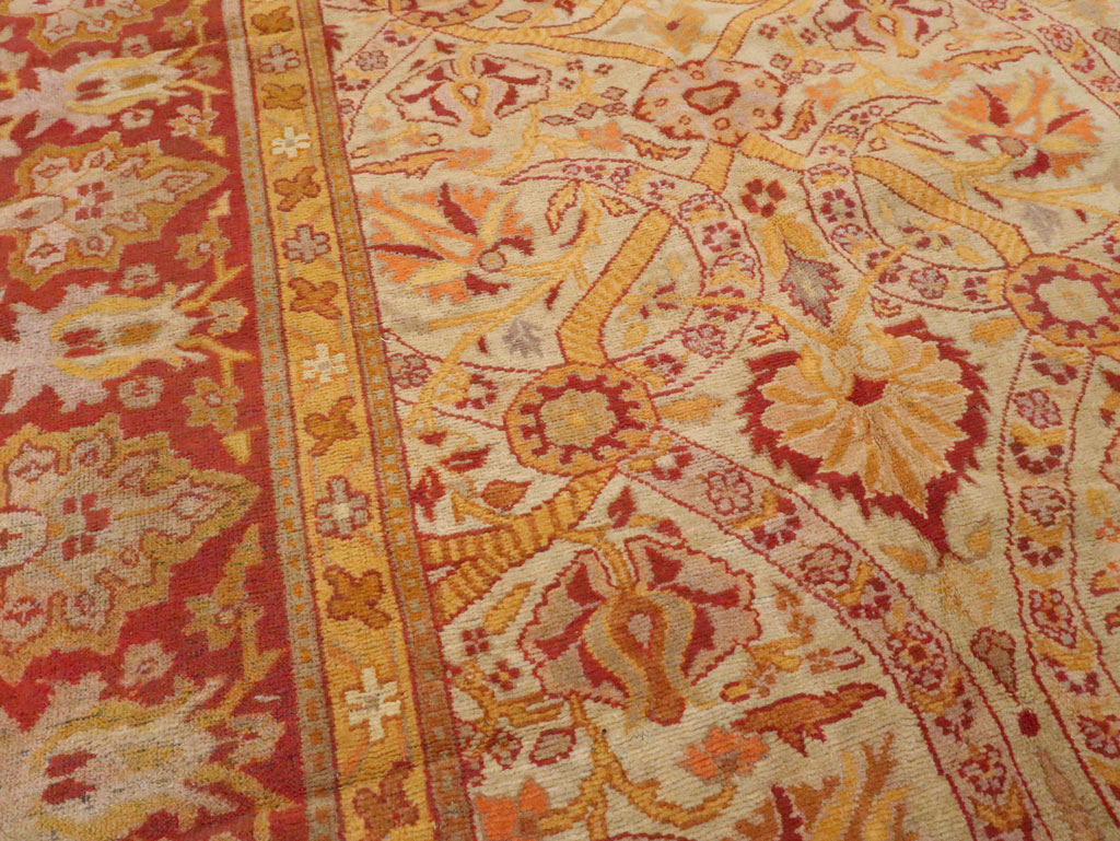 Vintage Indian Amritsar Carpet, No.18743 - Staging