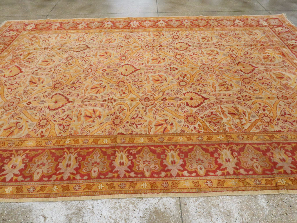 Vintage Indian Amritsar Carpet, No.18743 - Staging